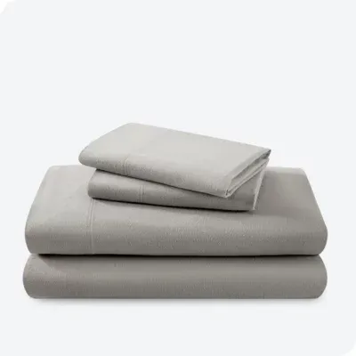 Bare Home Flannel Sheet Set 100% Cotton, Velvety Soft Heavyweight - Double Brushed Flannel, Grey, California King