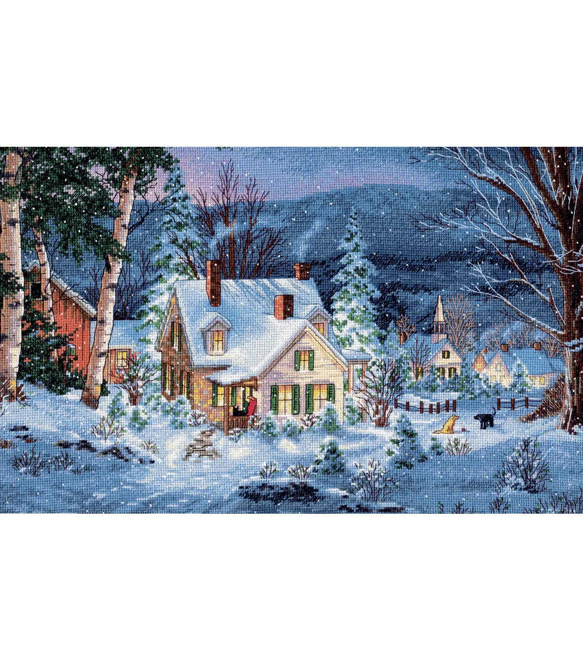 Dimensions Gold Collection Winter's Hush Counted Cross Stitch Kit-20"X14" 16 Count