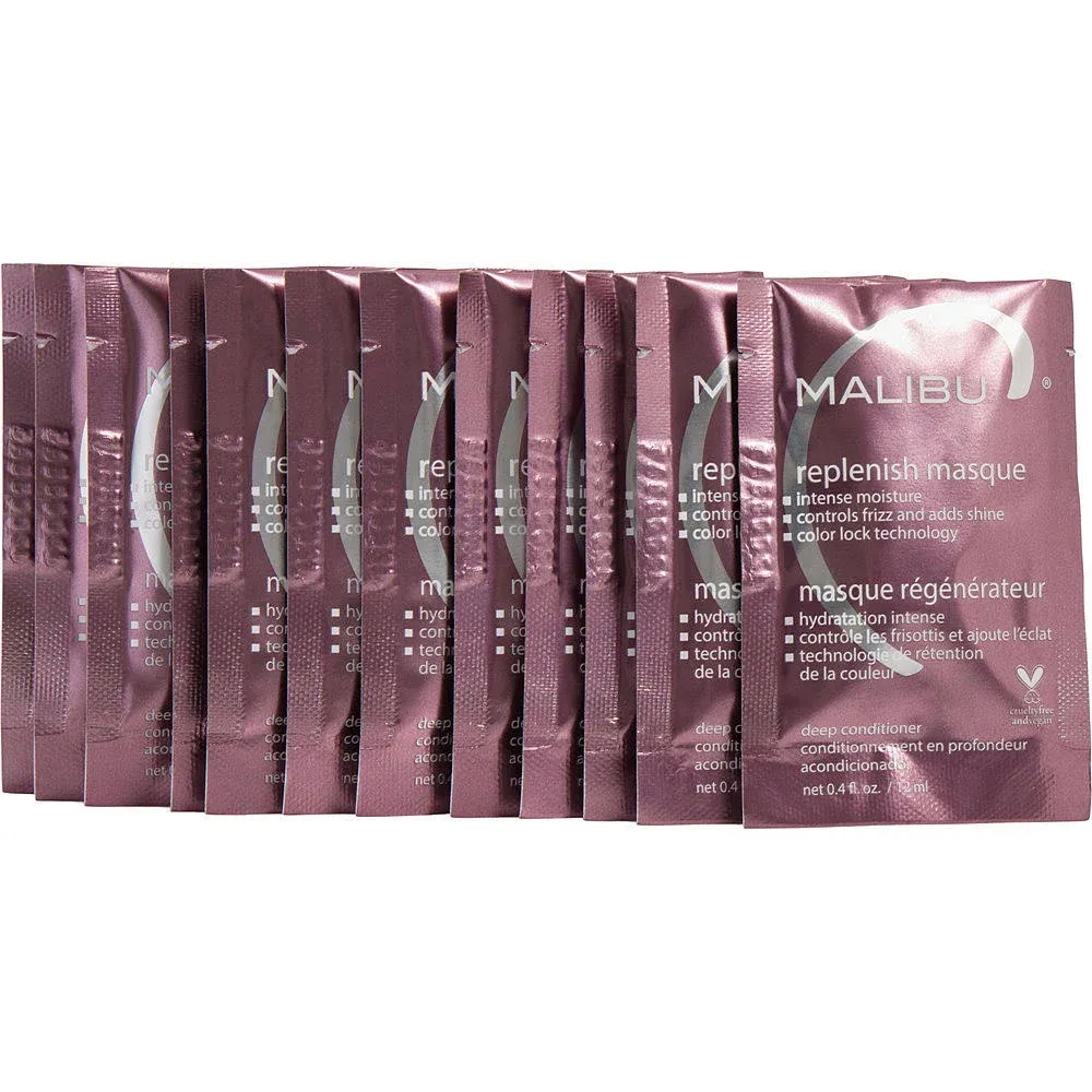 Malibu Hair Care Replenish Hair Masque Box of 12 ( Packets) 0.4oz