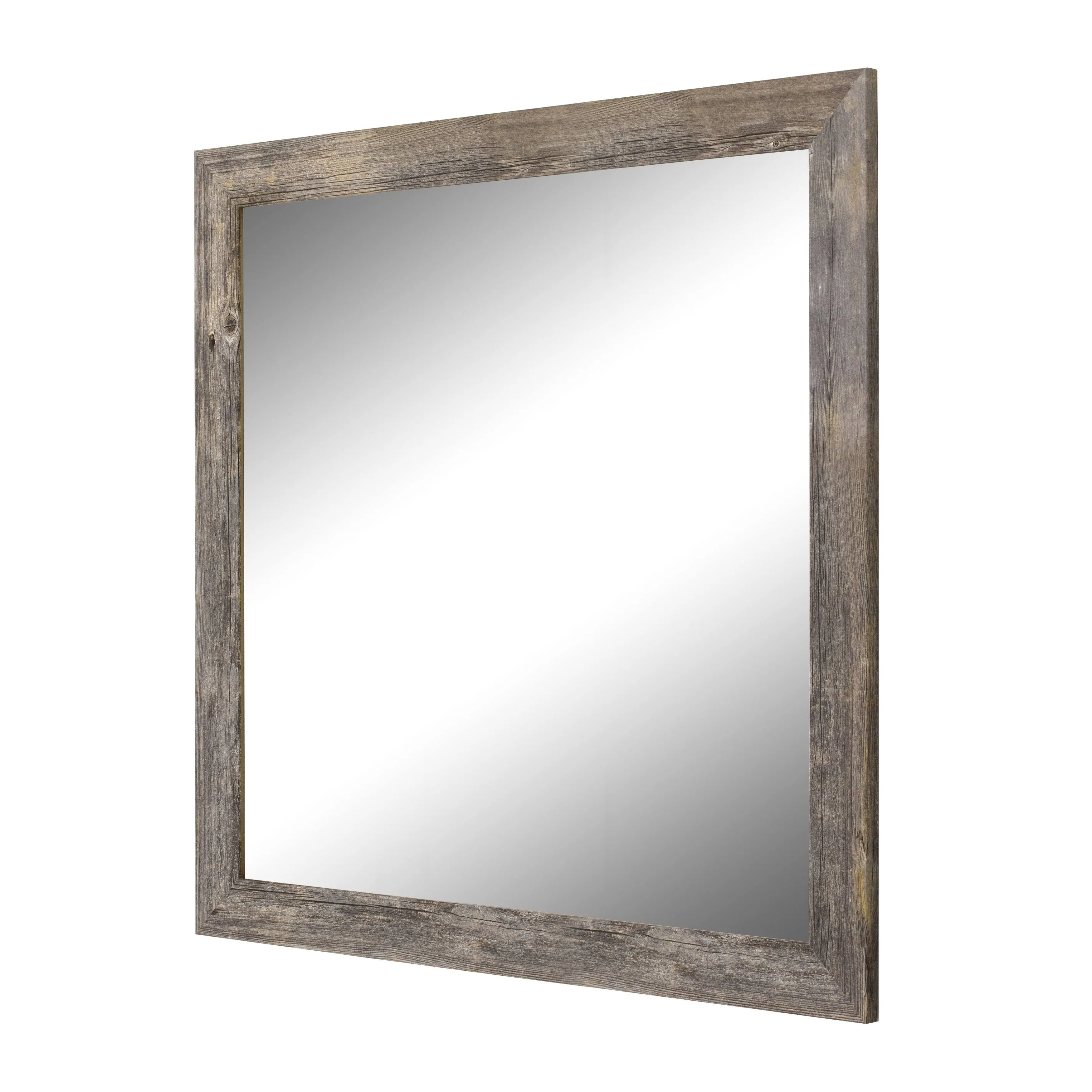 Hitchcock Butterfield 258316NB Reclaimed Gray Barnwood Farmhouse Square Mirror