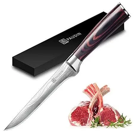 Boning Knife 6 Inch, Super Sharp Fillet Knife, German High Carbon Stainless S...