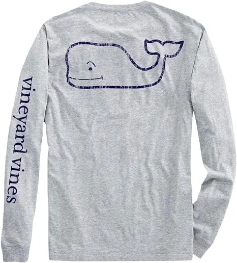 Vineyard Vines Boys Long-Sleeve Vintage Whale Pocket Tee