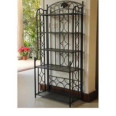 International Caravan 5-Tier Iron Bakers Rack