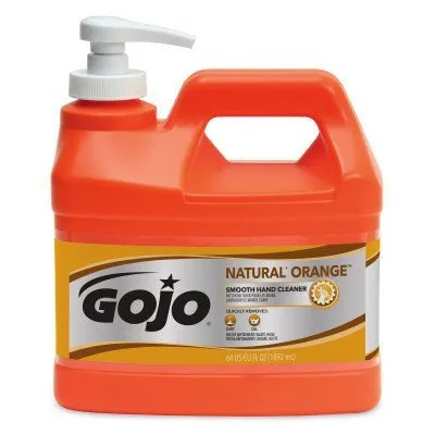 GOJO 0945-04 NATURAL ORANGE Smooth Hand Cleaner, 1 gal, Pump Dispenser, Citrus Scent