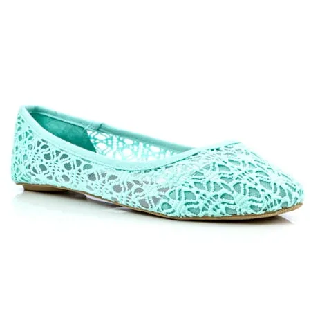 Charles Albert Women's Breathable Crochet Lace Ballet Flat