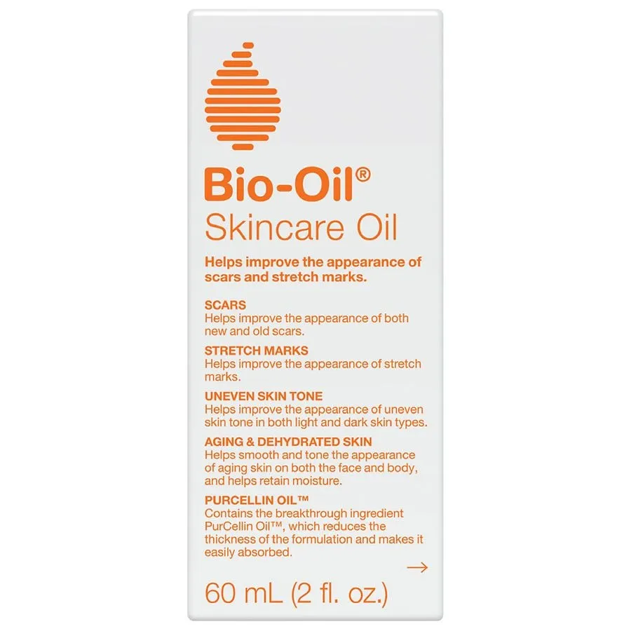 Bio-Oil Skincare Body Oil, Serum for Scars and Stretchmarks, Face and Body Moisturizer Dry Skin, Non-Greasy, Dermatologist Recommended, Non-Comedogenic, For All Skin Types, with Vitamin A, E, 4.2 oz