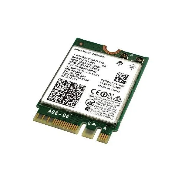 Intel AC 3168 NGFF WiFi Card Dual Band 802.11ac BT 4.2 Network Card with Antenna