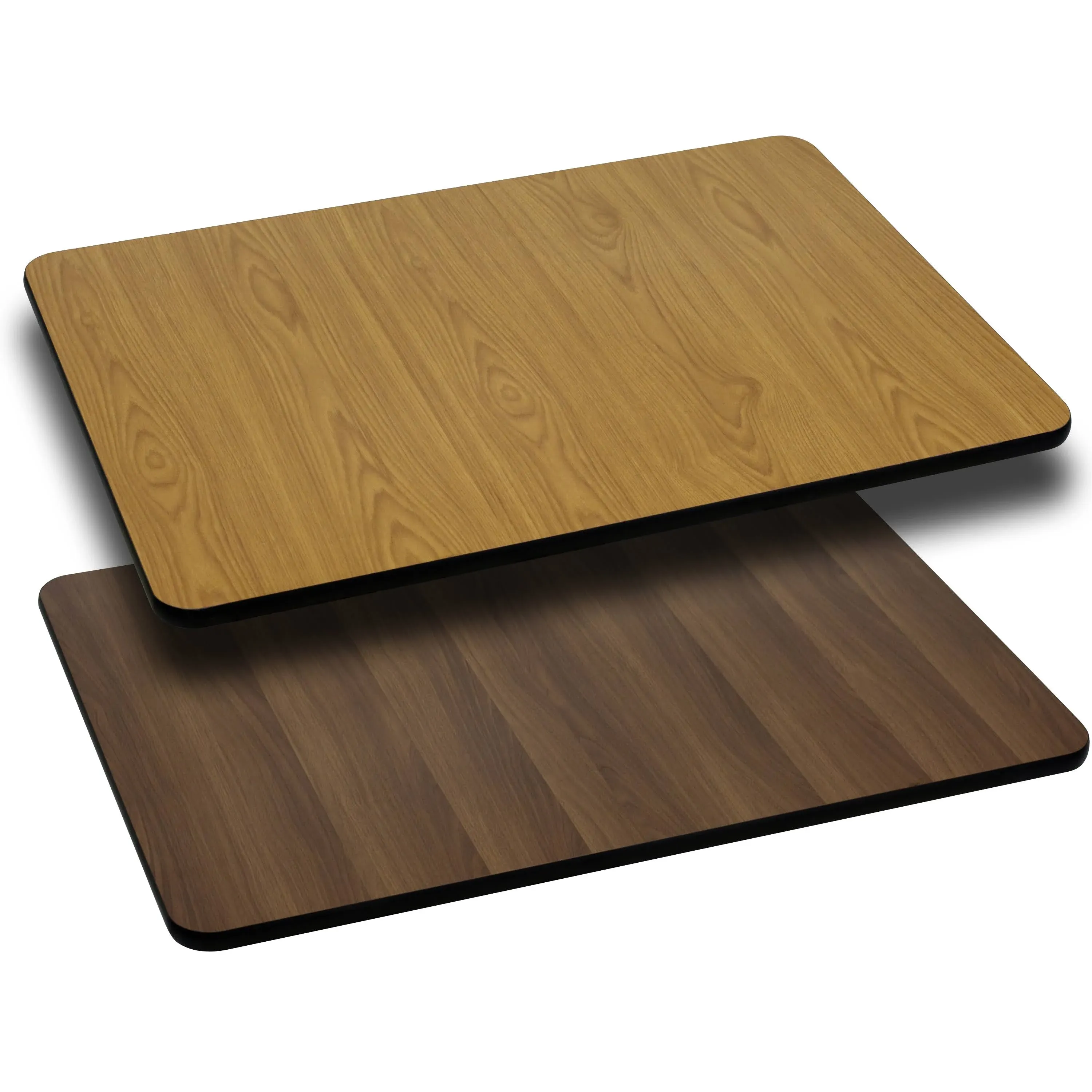 Flash Furniture 60'' Rectangular Table Top with Reversible Laminate Top Natural/Walnut