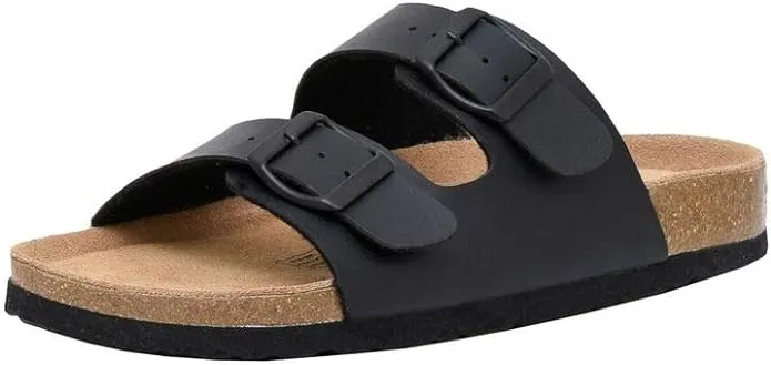 CUSHIONAIRE Women's Lane Cork Footbed Sandal with +Comfort