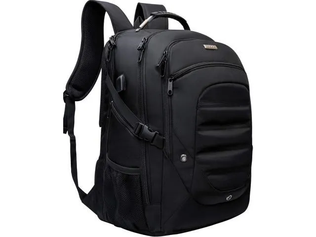 55L Travel Backpack with USB Charging Port TSA Friendly for Large Gaming Laptop 19.5 18 18.4 Inches Notebook Computer Bookbag for Men Students