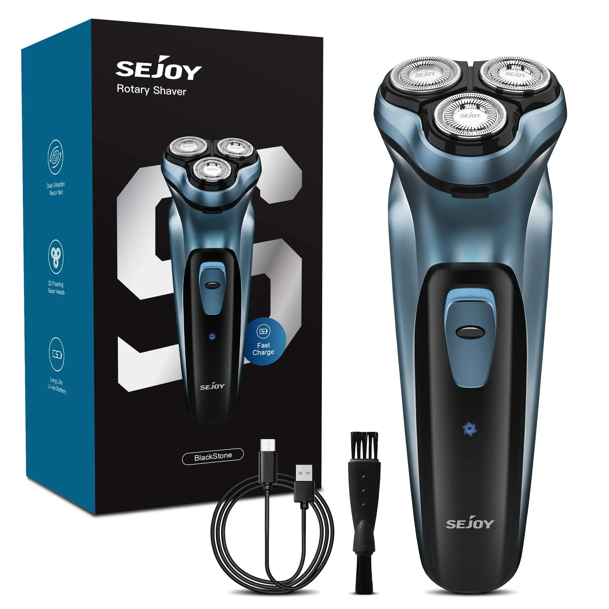 SEJOY 3D Electric Shaver Rotary Shavers with Pop-up Trimmer Rechargeable Gifts