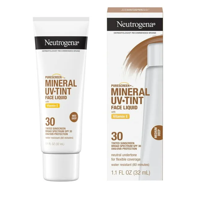 Neutrogena Purescreen+ Tinted Mineral Sunscreen - Medium, 1.1 fl oz