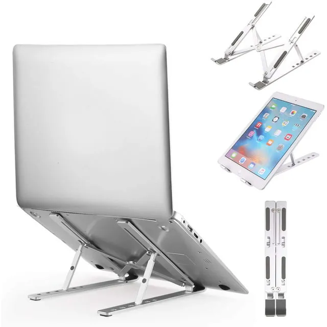 Portable Laptop Stand, Foldable Adjustable Aluminum Riser Laptop Holder for Desk ...