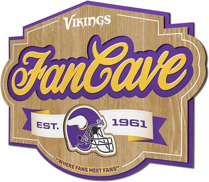 YouTheFan NFL Minnesota Vikings Fan Cave Sign