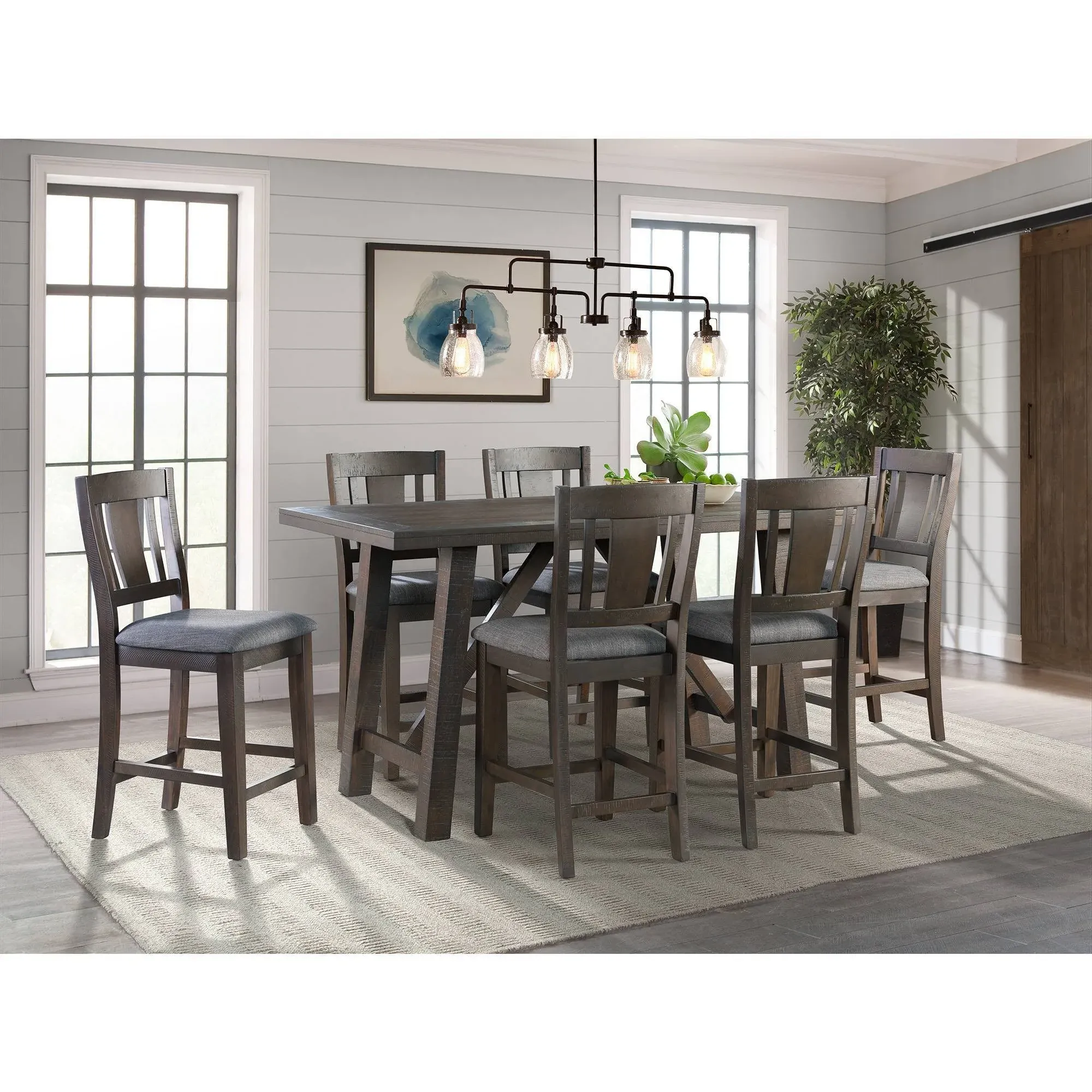 Carter Counter Height 7pc Dining Set-table & Six Chairs