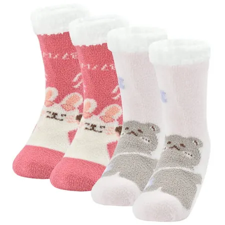 DICUIRD Women s Soft Warm Cozy Fuzzy Fleece-lined Winter Slipper Socks With Grippers