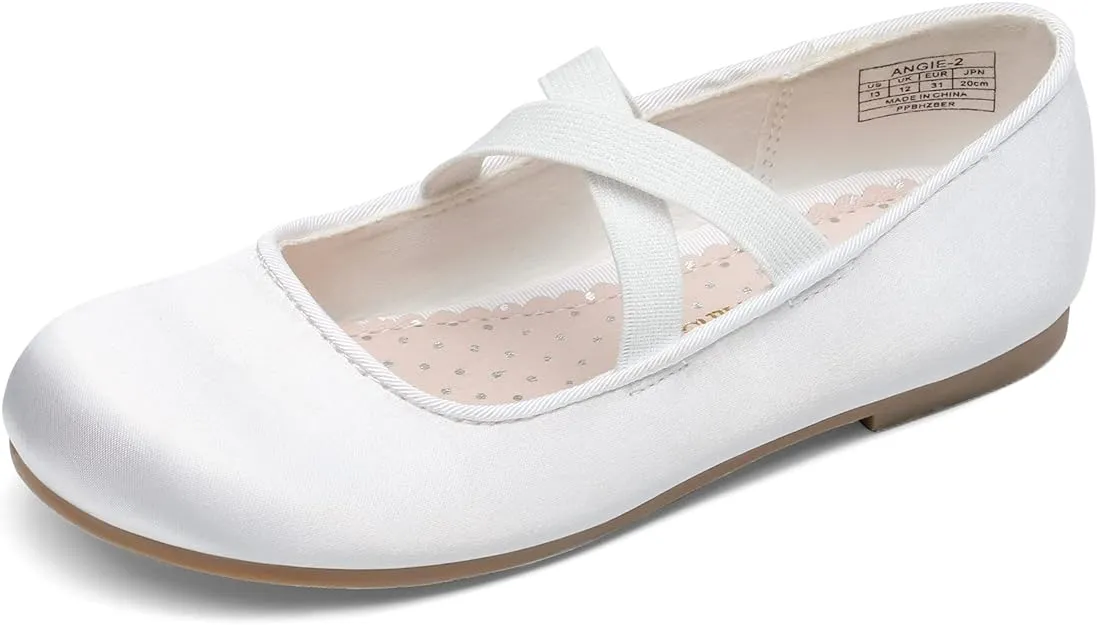 DREAM PAIRS Girls Ballerina Dress Shoes Mary Jane Flats