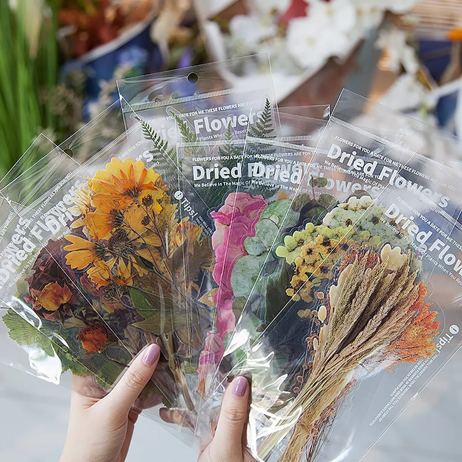 Maxleaf Transparent Waterproof Stickers Set - 48pcs Vintage Plants Flowers Collection Big Size Waterproof Stickers for Decoration Planners Scrapbook