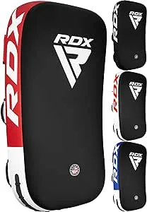 RDX Muay Thai Pad for Training, Curved Kickboxing Kicking Strike Shield, Coaching Kick Boxing, MMA, Martial Arts, Karate, Taekwondo, Punching, Foot, Knee and Elbow Target (One Pad Only)