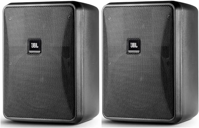 JBL Control 25-1 Compact Indoor/Outdoor Background/Foreground Speaker (Pair, Black)