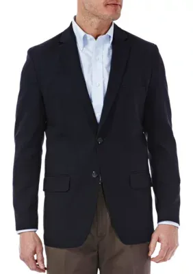 Haggar Men's In Motion Tailored-Fit Blazer, Blue, 48 Long