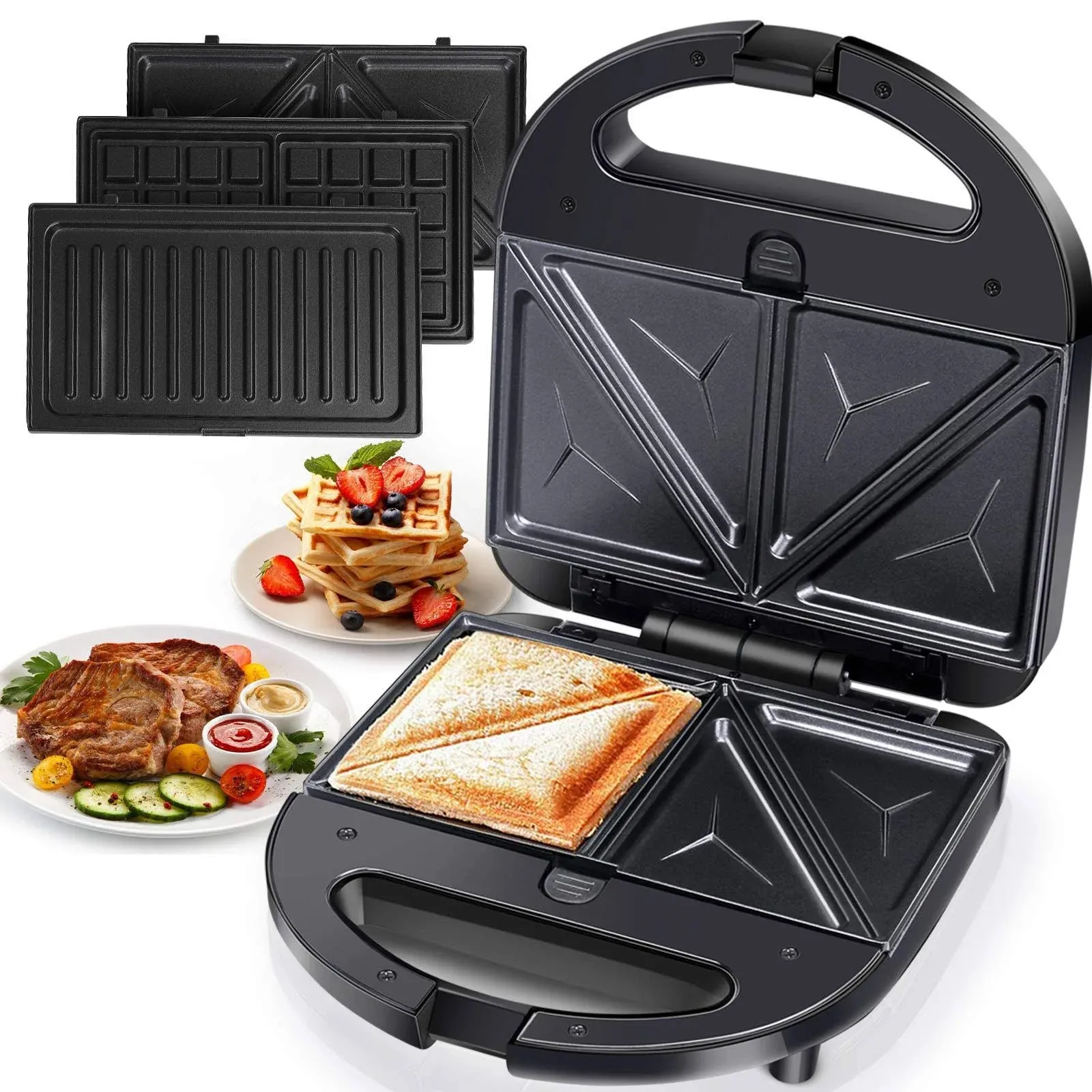 Aigostar 3-in-1 Grilled Cheese Sandwich Maker