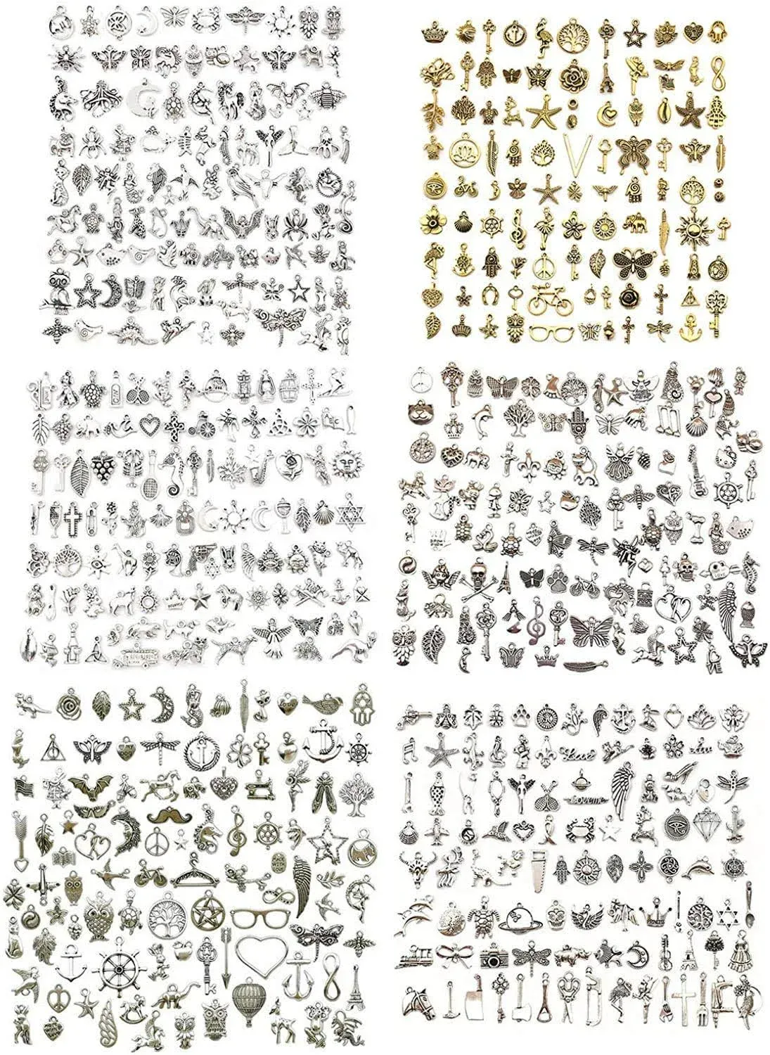 600pcs Wholesale Bulk Charms for Jewelry Making Supplies Bracelet Charms