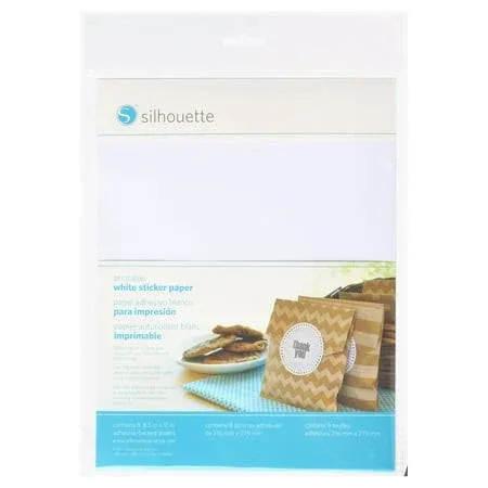 Silhouette Printable White Sticker Paper