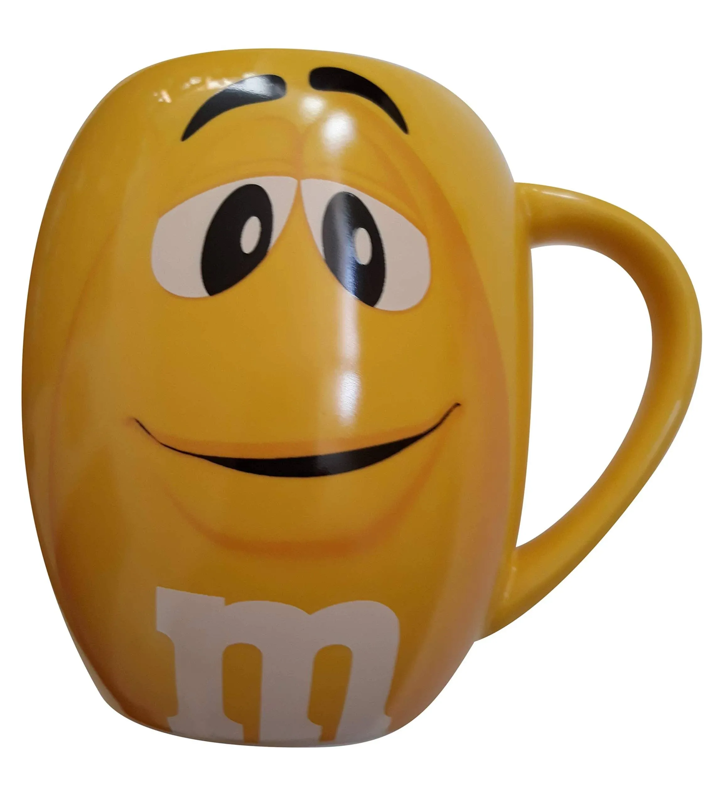 HoneyJar M&amp;Ms Big Face Ceramic Mugs (Yellow) 19 ounce, Yellow 