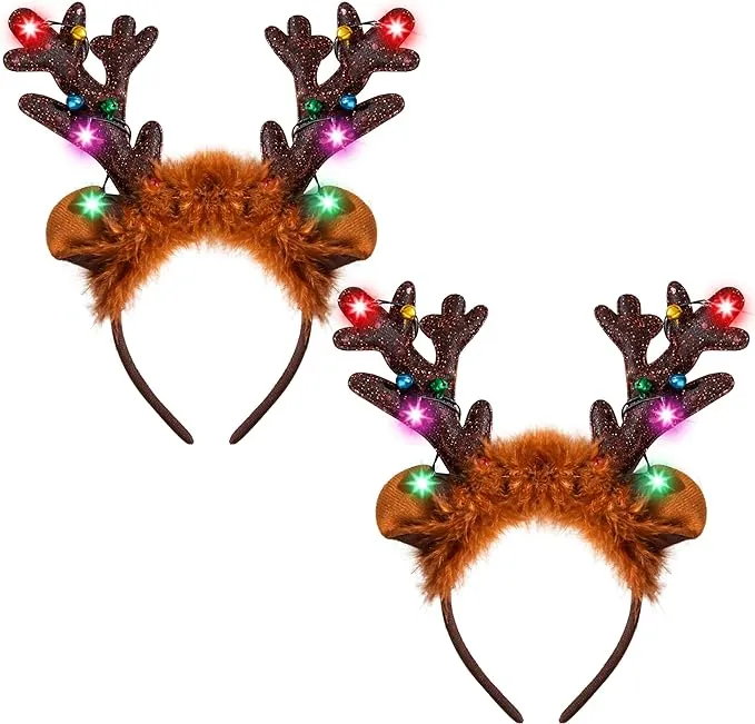 JOYIN Light Up Cute Reindeer Headband