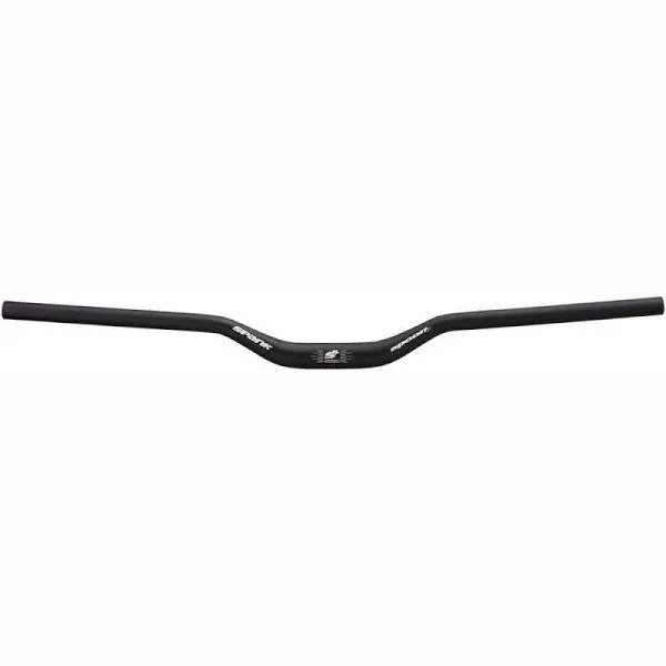 Spank Spoon Bar (Black), Mountain Bike Handlebar, Aluminium Alloy Handlebars, Shotpeen Anodized Finish, Freeride Inspired Geometry Design, 40R