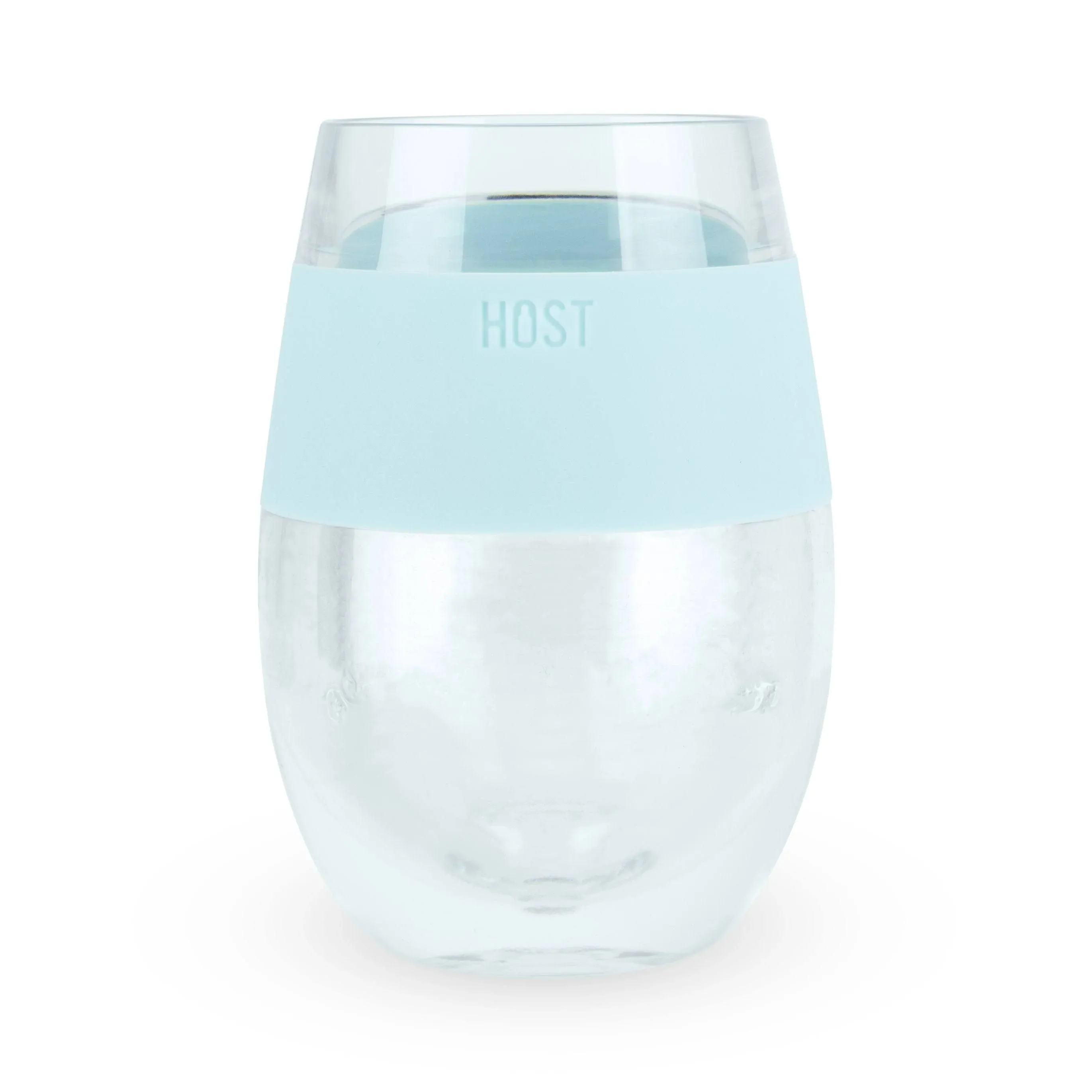 HOST Wine Freeze Cooling Cup, Plastic Double Wall Insulated Freezable Drink Chilling Tumbler Set of 1, 8.5 oz, Mint