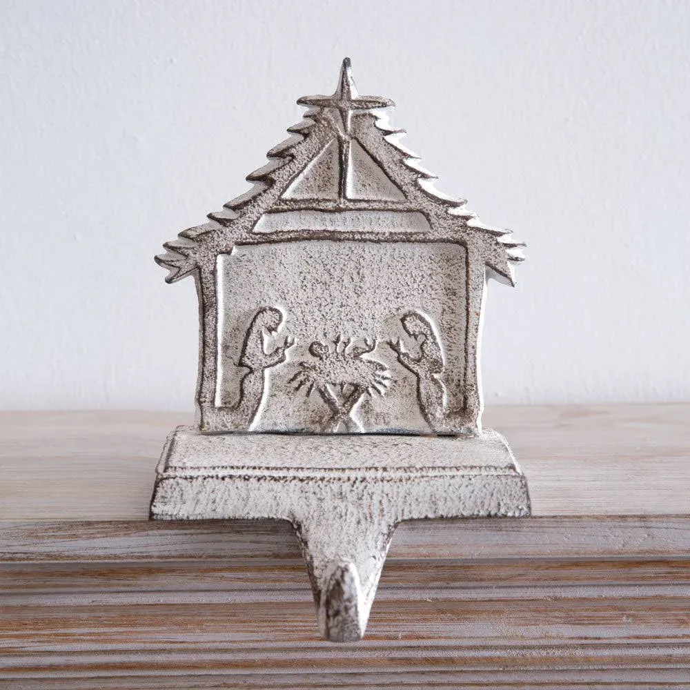 Cast Iron Nativity Stocking Holder