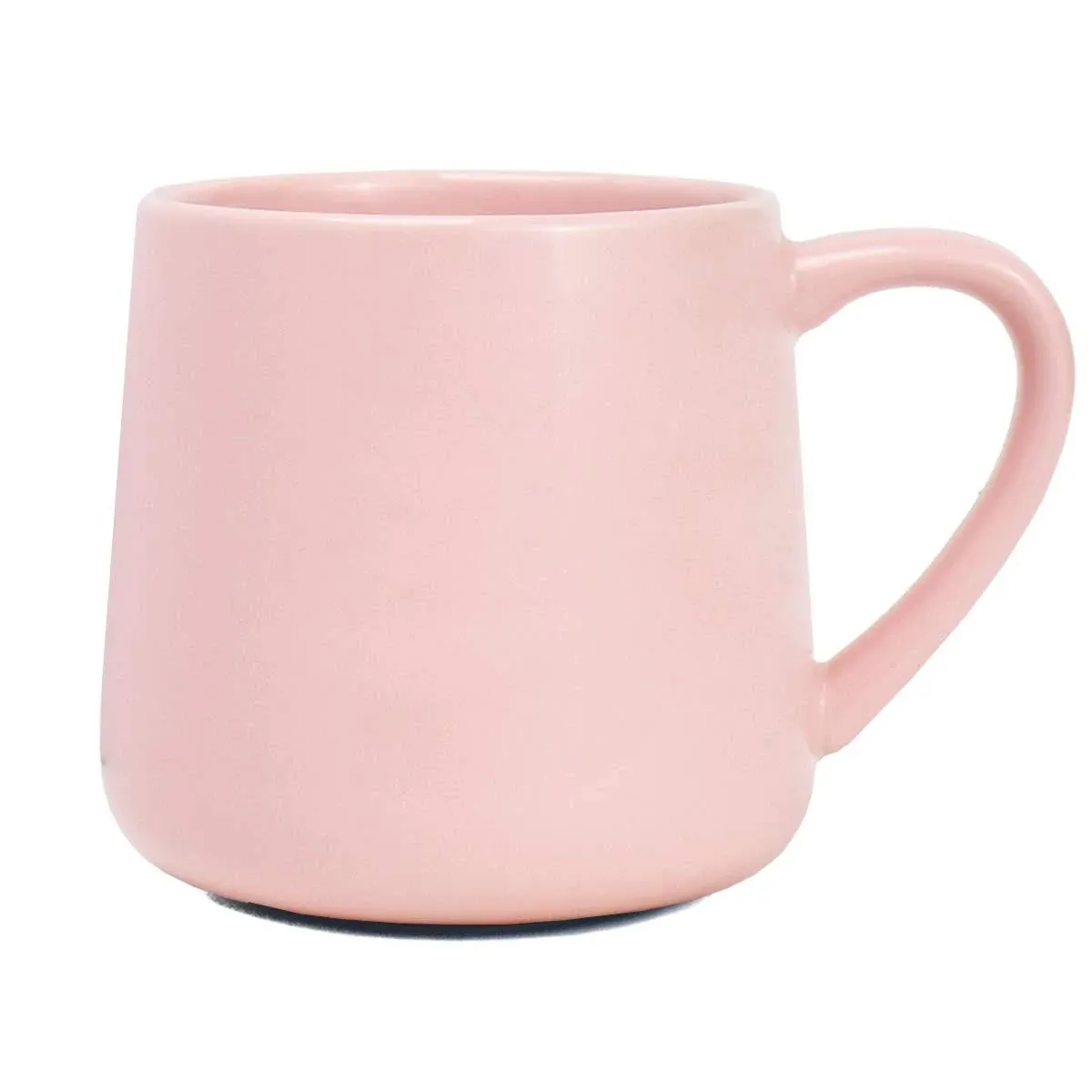 Large Glossy Ceramic Coffee Mug, Pink Tea Cup for Office and Home, 18 Oz, Suitab