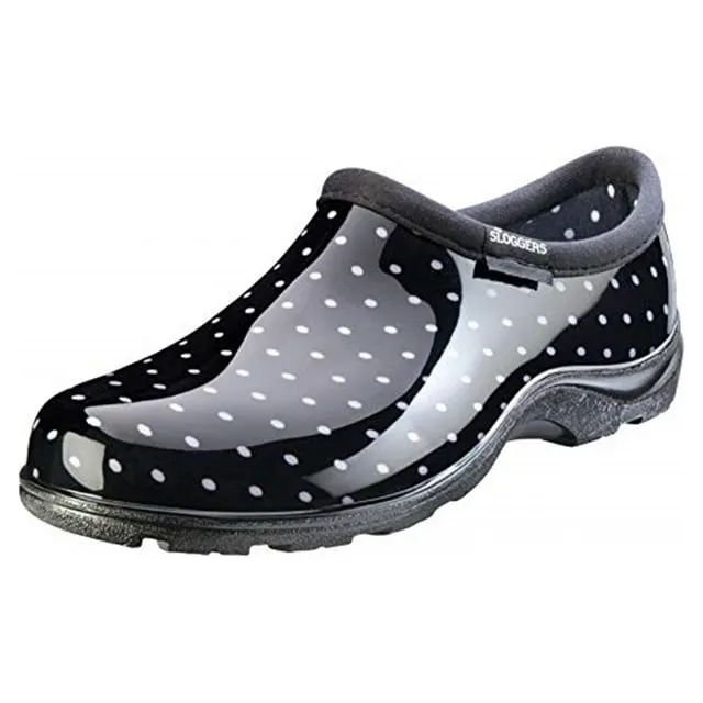 Sloggers Women's Shoe Black Polka Dot Size