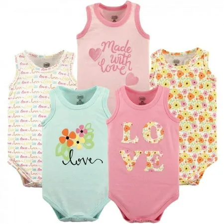 Luvable Friends Unisex Baby Cotton Sleeveless Bodysuits