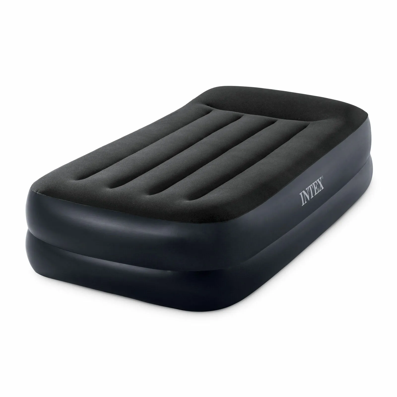 Intex Dura-Beam Pillow Rest Raised Twin Airbed with Built-in Pump