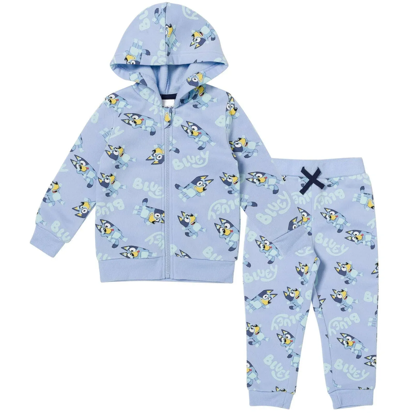 Bluey Fleece Zip Up Hoodie Set Toddler to Big Kid