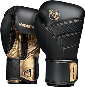 Hayabusa T3 Boxing Gloves for Men and Women Wrist and Knuckle Protection, Dual-X Hook and Loop Closure, Splinted Wrist Support, 5 Layer Foam Knuckle Padding