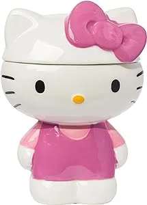 Silver Buffalo Hello Kitty in Pink Sculpted Cookie Jar