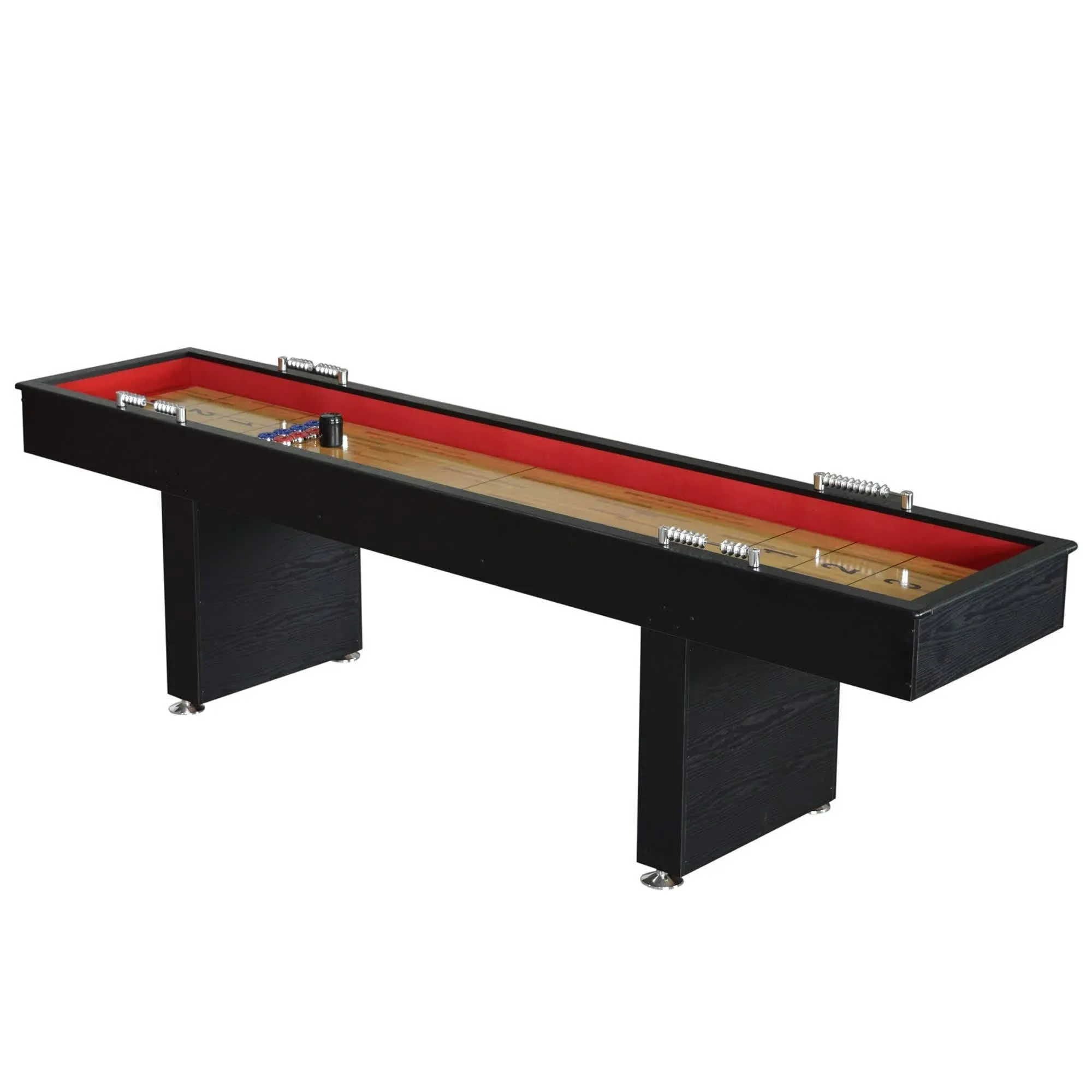 New Bluewave Merlot 9-Ft Shuffleboard Table- Walnut Finish