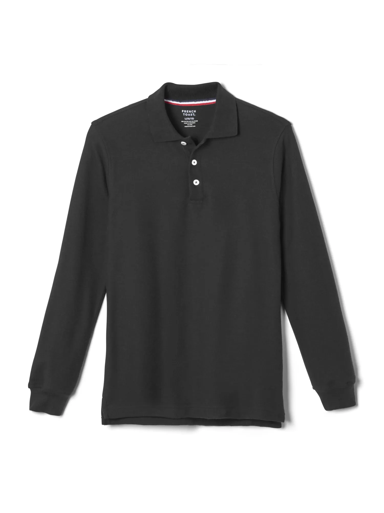 French Toast Boys School Uniform Long Sleeve Pique Polo Shirt