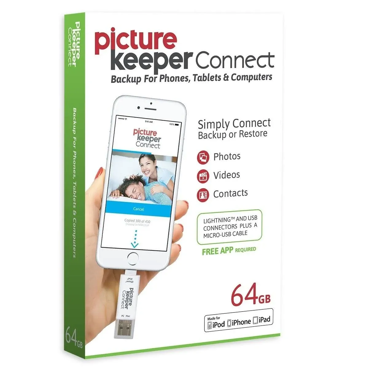 Picture Keeper Connect Photo & Video USB Flash Drive for Apple