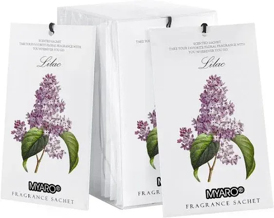 MYARO 12 Packs Lilac Scented Sachets for Drawer and Closet, Long-Lasting Sachets Bags Air Freshener, Fresh Scents Potpourri Bags Home Fragrance Sachet