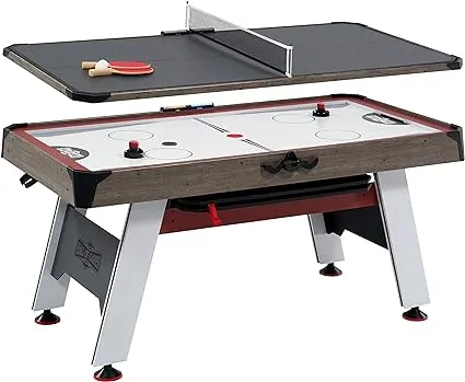 Hall of Games 66" Air Powered Hockey Table with Table Tennis Top