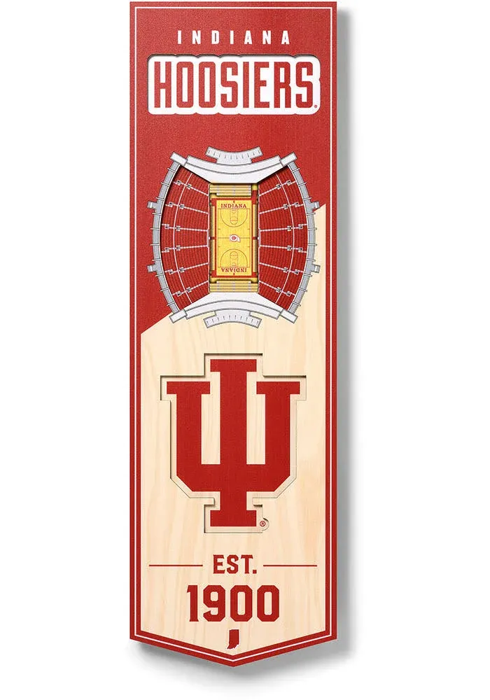 NCAA Indiana Hoosiers 3D Stadium Banner