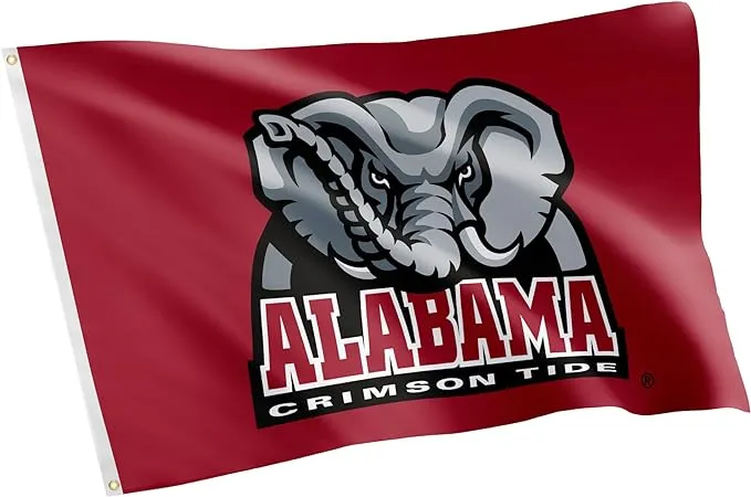 Desert Cactus The University of Alabama Flag Crimson Tide Bama UA Flag Banners 100% Polyester Indoor Outdoor 3x5 feet Flags (Style 3)