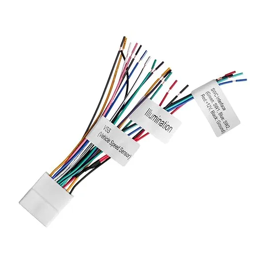 RDBS 20-Pin Headunit/Radio Wiring Harness with Steering Wheel Switch Wires ...