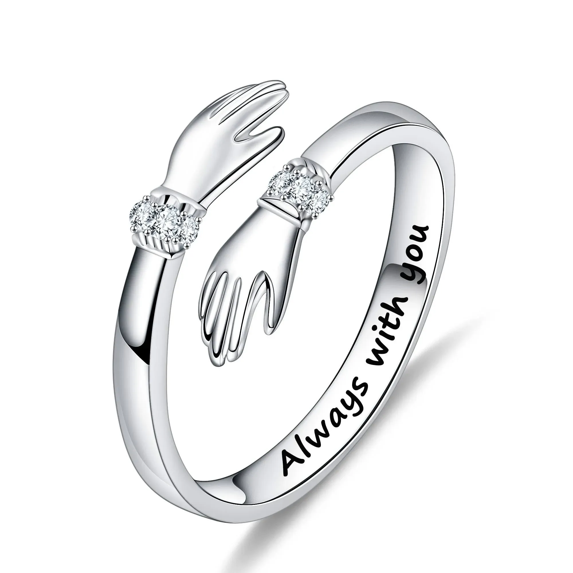 Girls Women Yesteel Hug Ring Mothers Day Gifts