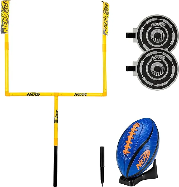 Franklin Sports Authentic Steel Football Goal Post 8.5' x 5.5' - Post for Kids - Football Goal Post Set - Kicking Field Goals - Youth Football Set - Portable Football Goal Post